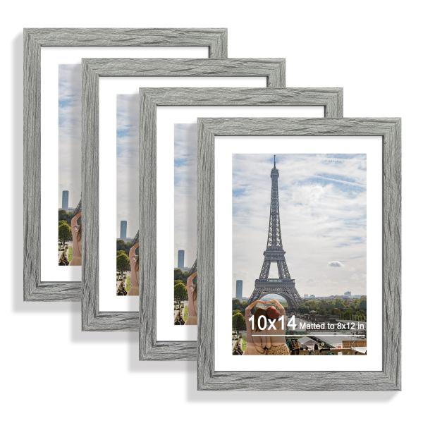 Hongkee 写真フレーム 4枚セット (HK042515-MD10X14-LW (4パック)