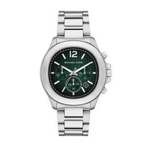 Michael Kors Sage クロノグラフ メンズ腕時計 MK9191 42mm ステンレスブレスレット ブラック×グリーンダイヤル クォーツ ミネラルクリスタル