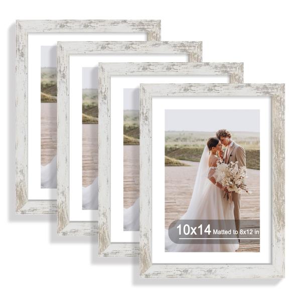 Hongkee 写真フレーム 4枚セット (HK042515-MD10X14-DW(4パック)
