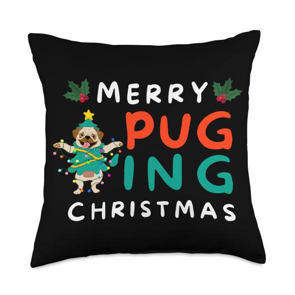 Pug Santa Merry Pugging Christmas Design Dog Owner...