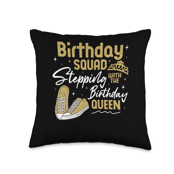 Stepping with the Birthday Queen Girls Birthday Sq...