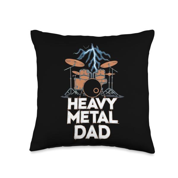 Heavy Metal Dad Drum Kit electric strike Throw Pil...