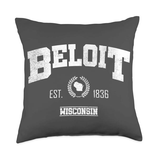 Beloit WI | Wisconsin | Vintage Throwback Throw Pi...