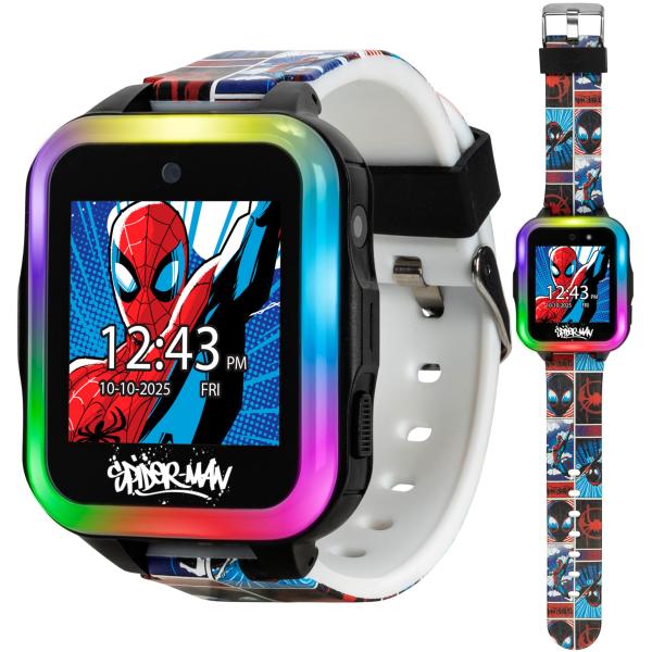 Accutime Marvel スパイダーマン キッズスマートウォッチ タッチスクリーン カメラ・ゲ...