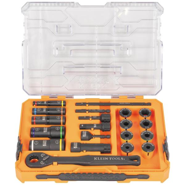 Klein Tools 65240 KNECT インパクトディープウェルフリップソケットとロープロフ...