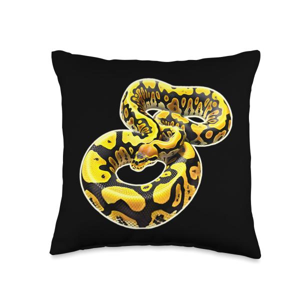 Ball Python Yellow Belly Snake Serpent Throw Pillo...