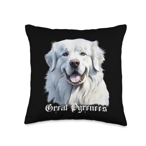 Great Pyrenees Dog Throw Pillow