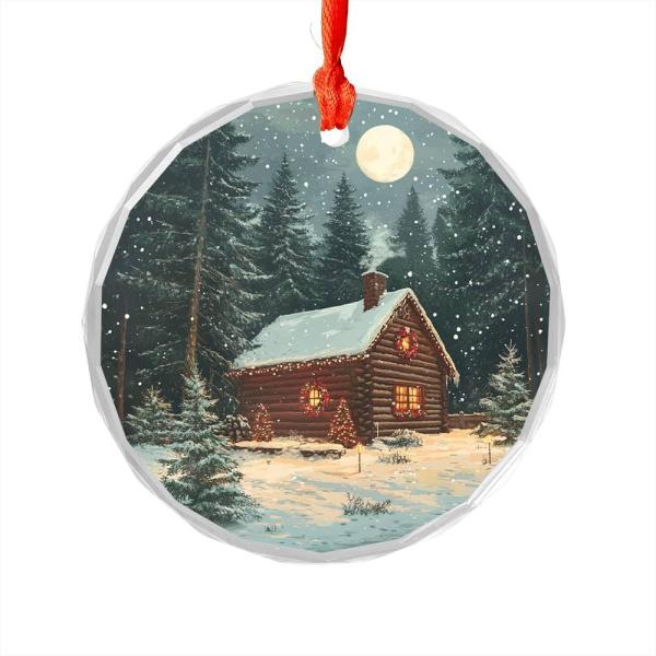 CanvasWis Cozy Log Cabin Landscape Design 1 Crysta...