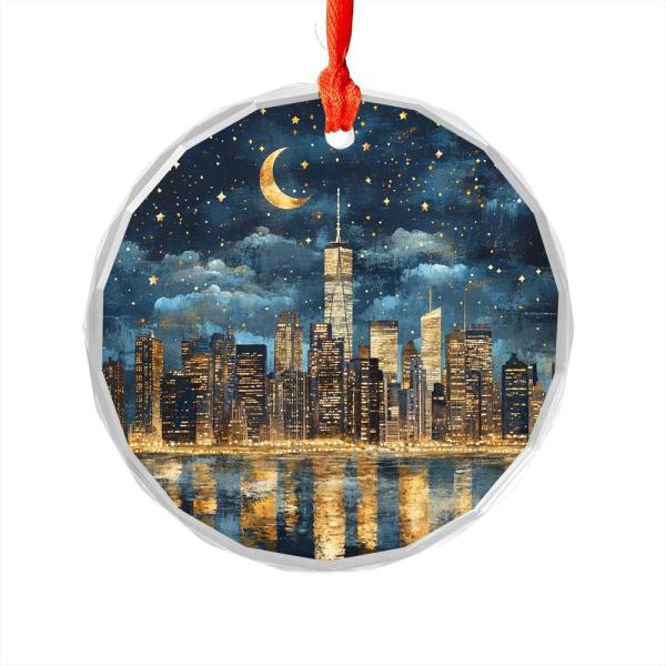 CanvasWis New York City Xmas Landscape Design 2 Cr...