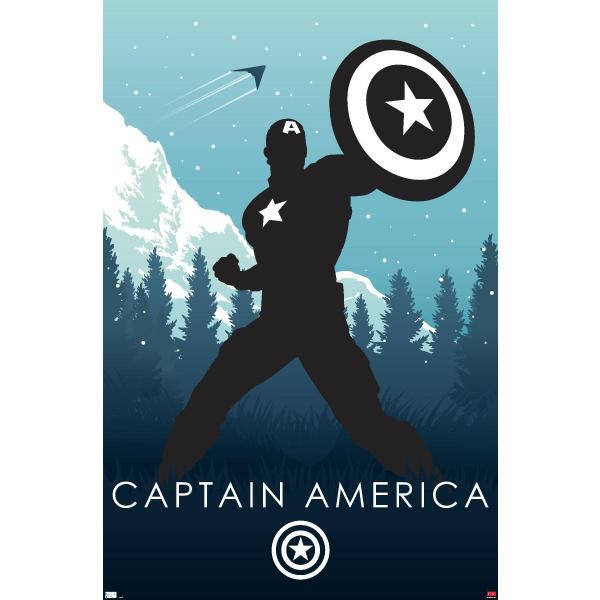 Trends International Marvel Heroic Silhouette - Ca...