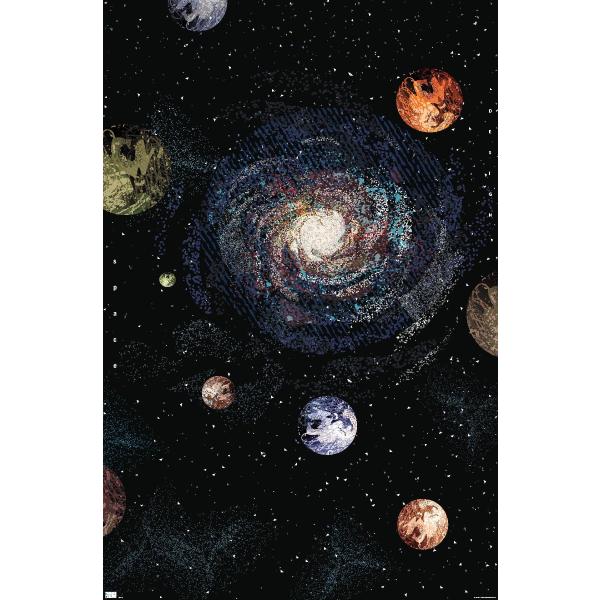 Trends International Galaxy Wall Poster, 19L x 13W...