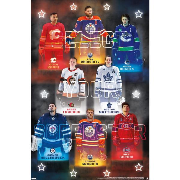 NHL League - Superstars 24 Wall Poster, 19L" x 13W...