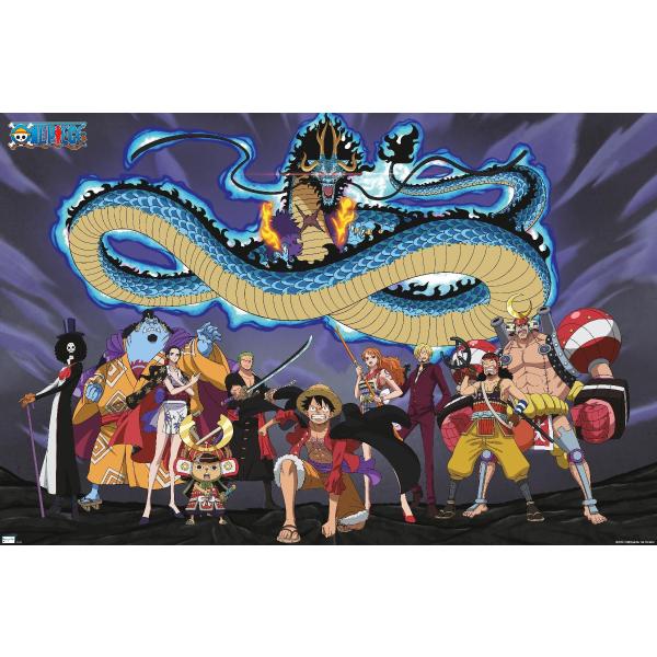 One Piece: Wano Country - Crew Dragon Wall Poster,...