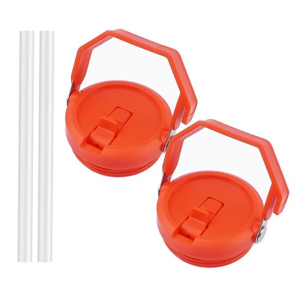 2 Pack 40 oz Tumbler Flip Straw Lid Replacement Fi...