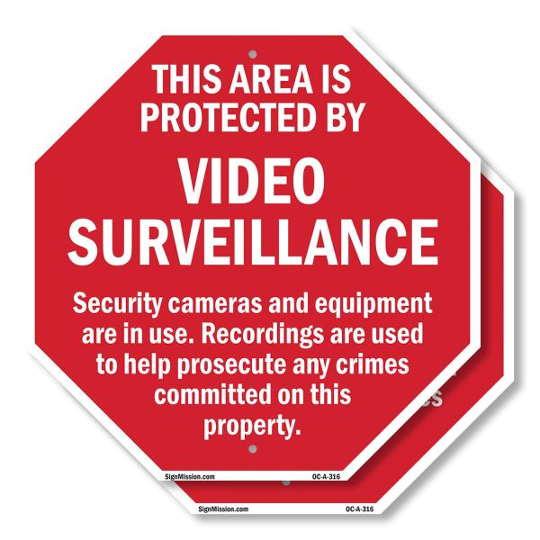 This Area Is Protected by Video Surveillance Secur...