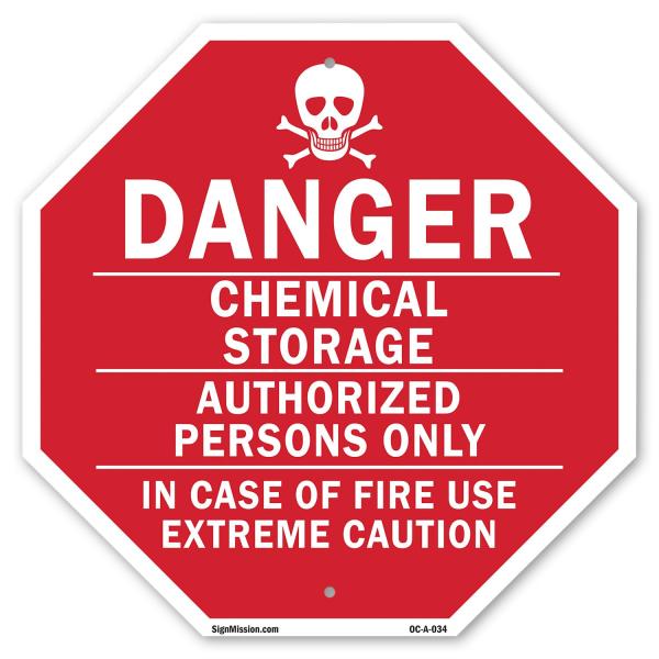 Danger Chemical Storage Authorized Persons Only in...