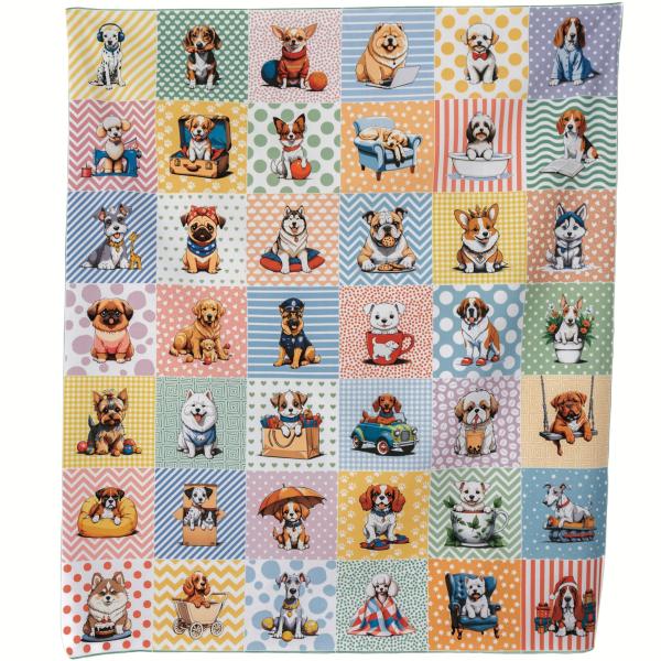 Lalikul Fabrics Dogs. Cotton Charm Packs, Fat Quar...