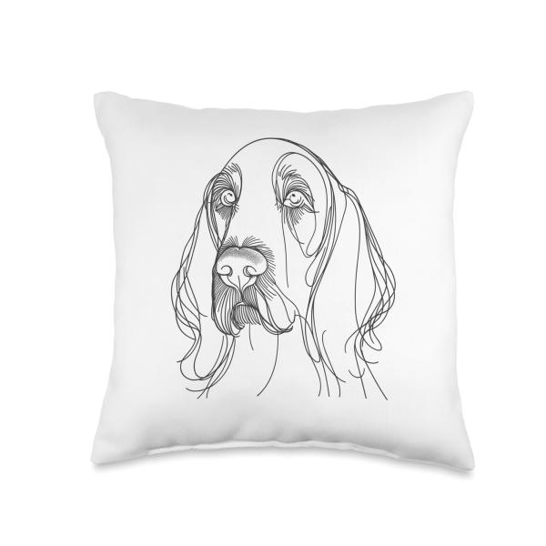 Line Art Italian Spinone Italiano Throw Pillow
