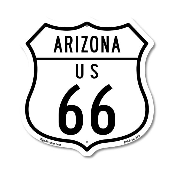 Arizona Route Marker Shield Sign Us 66 12 inch X 1...