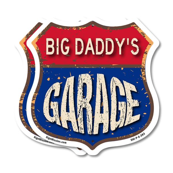 Big Daddy's Garage (2 Pack) 6 inch X 6 inch Shield...