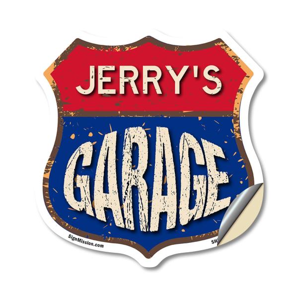 Jerry's Garage 12 inch X 12 inch Shield Shaped Hea...
