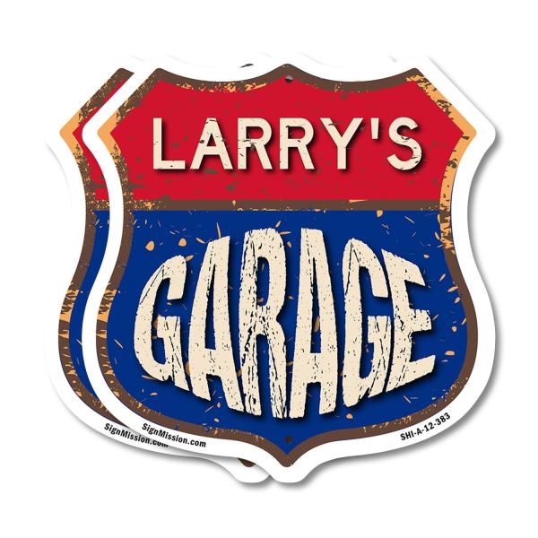 Larry's Garage (2 Pack) 12 inch X 12 inch Shield S...