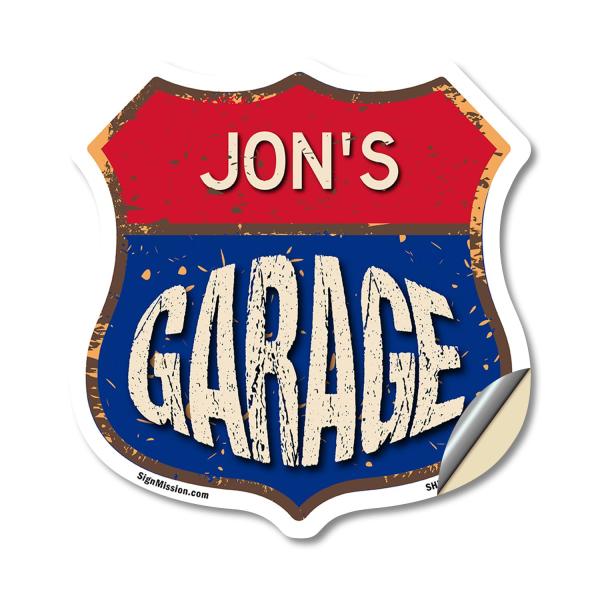 Jon's Garage 18 inch X 18 inch Shield Shaped Heavy...