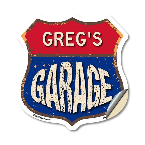 Greg's Garage 12 inch X 12 inch Shield Shaped Heav...
