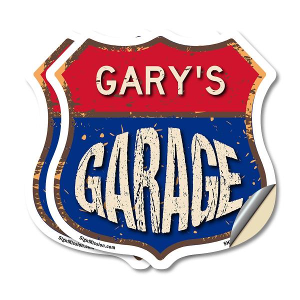 Gary's Garage (2 Pack) 12 inch X 12 inch Shield Sh...