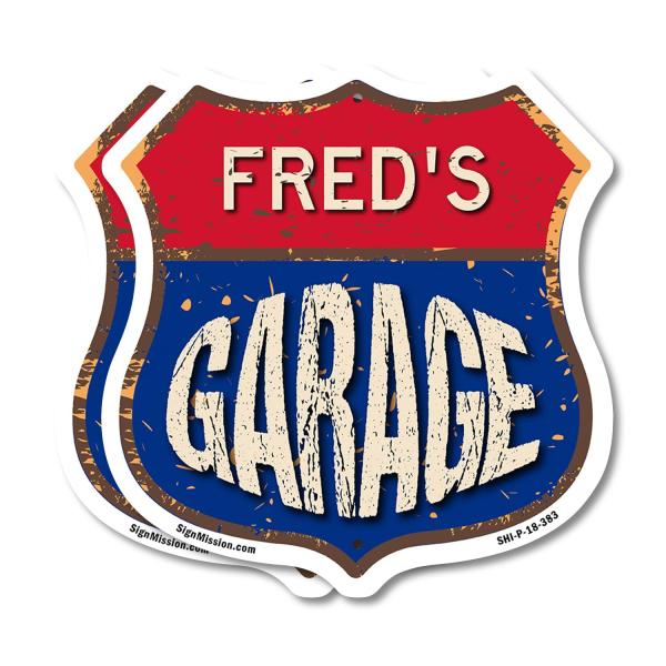 Fred's Garage (2 Pack) 18 inch X 18 inch Shield Sh...