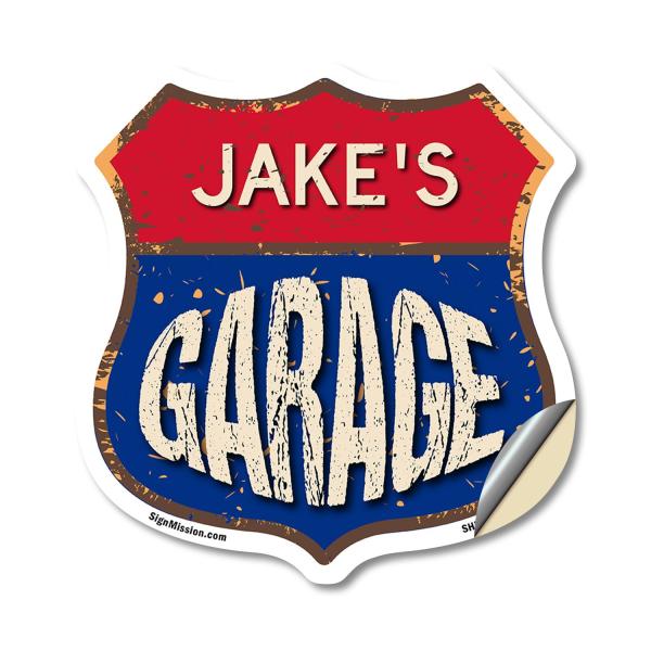 Jake's Garage 18 inch X 18 inch Shield Shaped Heav...