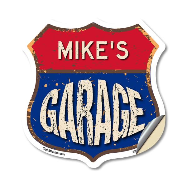 Mike's Garage 18 inch X 18 inch Shield Shaped Heav...