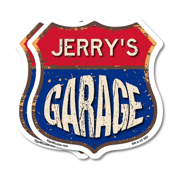 Jerry's Garage (2 Pack) 12 inch X 12 inch Shield-S...