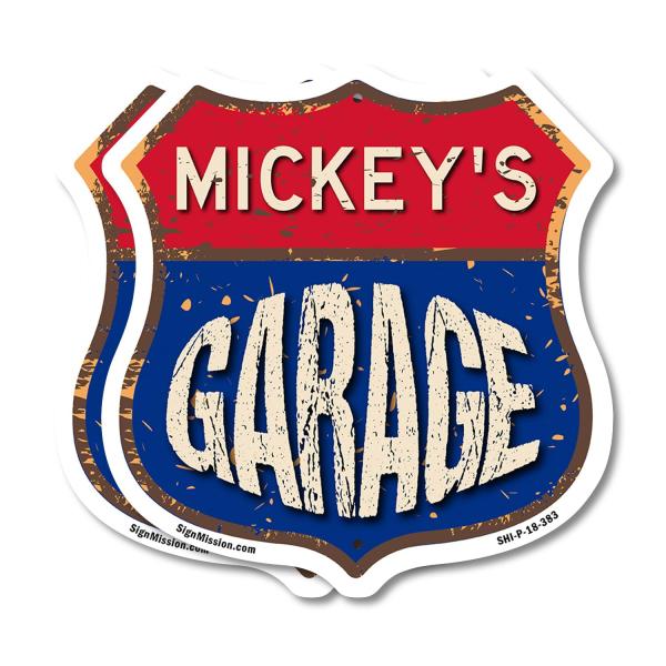 Mickey's Garage (2 Pack) 18 inch X 18 inch Shield ...