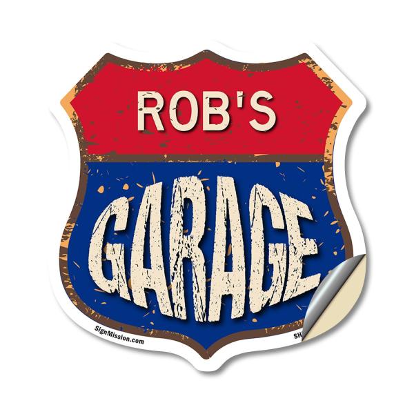 Rob's Garage 18 inch X 18 inch Shield Shaped Heavy...