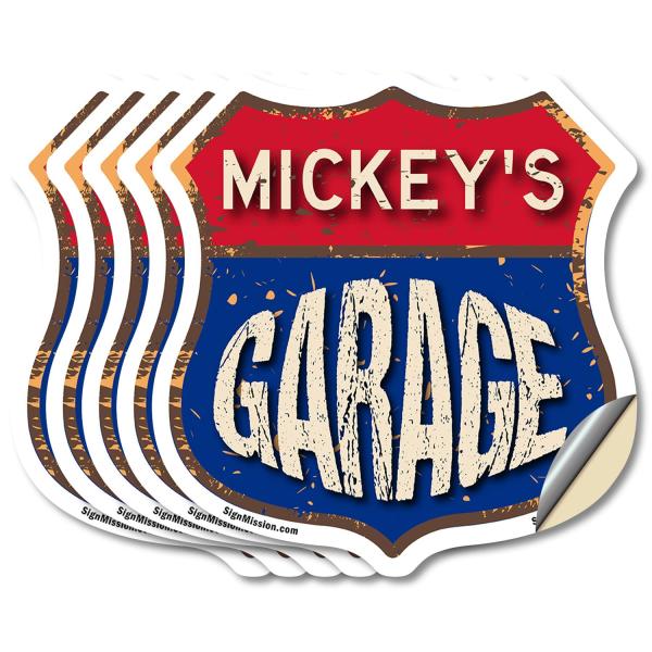 Mickey's Garage (5 Pack) 6 inch X 6 inch Shield Sh...