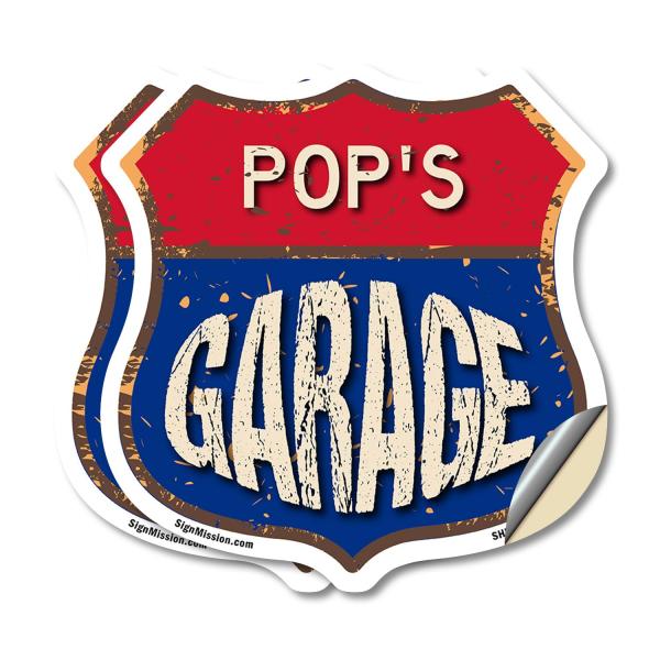 Pop's Garage (2 Pack) 12 inch X 12 inch Shield Sha...