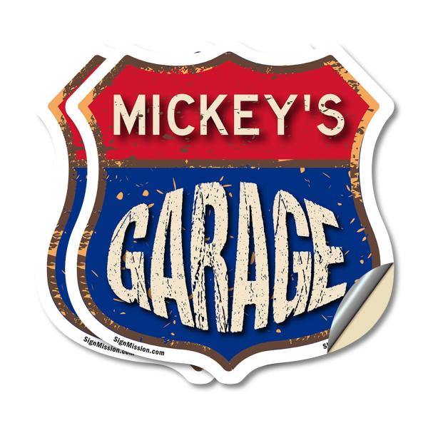 Mickey's Garage (2 Pack) 6 inch X 6 inch Shield Sh...