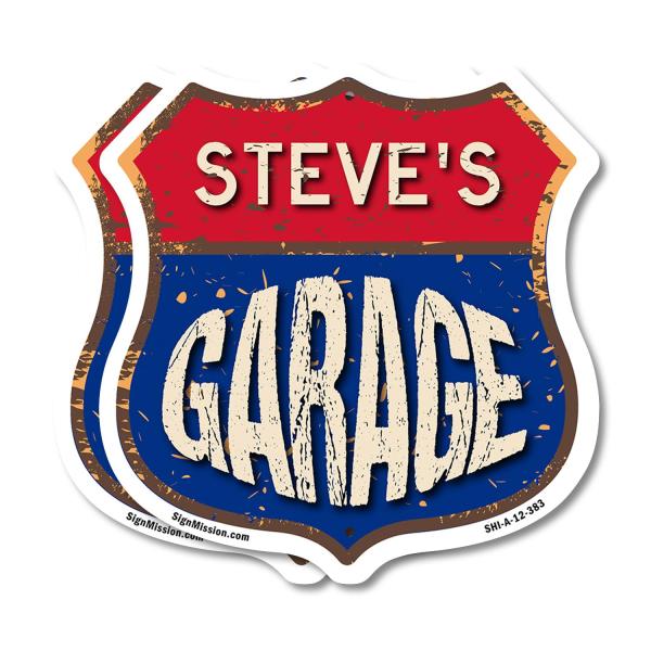 Steve's Garage (2 Pack) 12 inch X 12 inch Shield S...