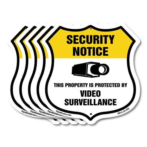 Security Notice Shield Sign This Property Is Prote...