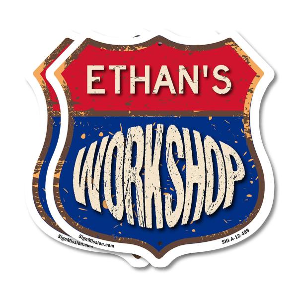 Ethan's Workshop (2 Pack) 12 inch X 12 inch Shield...