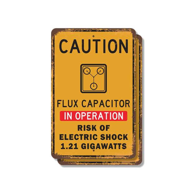 Flux Capacitor in Operation (2 Pack) 8 Inch x 12 I...