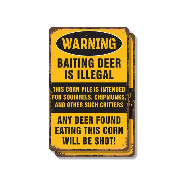 Warning Baiting Deer Is Illegal Eating Corn Will B...