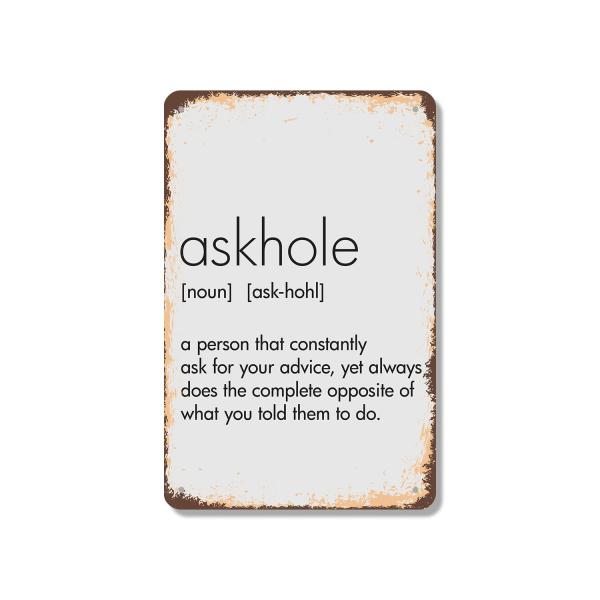AskHole Person Asks for Advice 18 Inch x 24 Inch M...