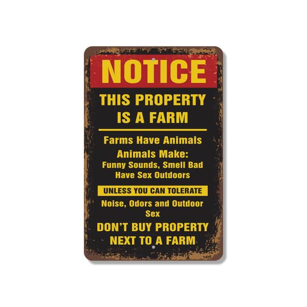 Notice This Is Farm Property 10 Inch x 14 Inch Nov...