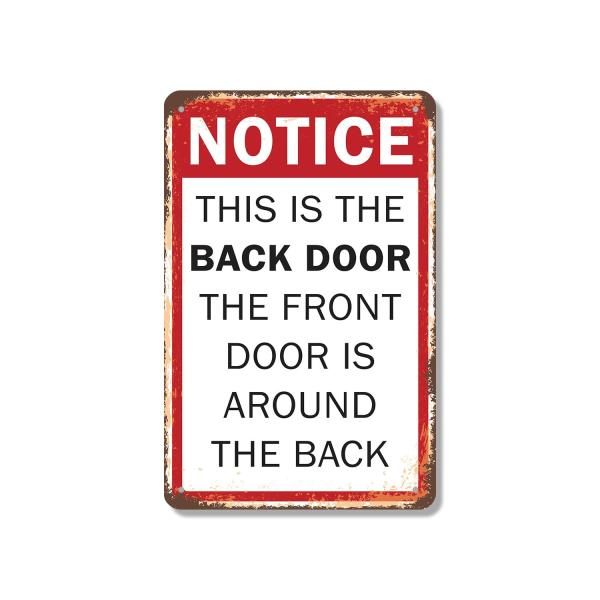 Notice This Is the Back Door 10 Inch x 14 Inch Met...