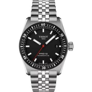 Tissot PR516 Powermatic 80 T1494071105100 メンズ 自動巻き 38mm ステンレスケース ブラックダイヤル 日付表示