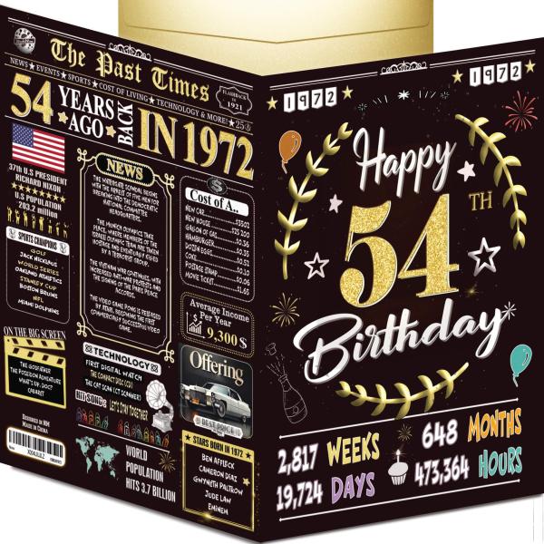 Back2Time バースデーカード V2-ゴールド-R.ゴールドヴィンテージ(ゴールド、53RD-...