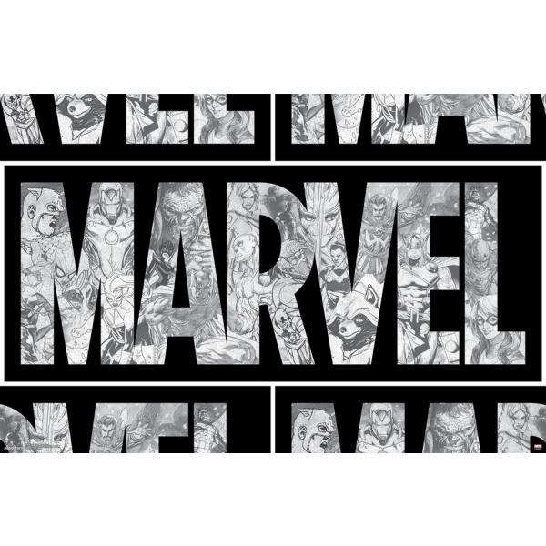 Trends International Marvel Sketch - Marvel Logo W...