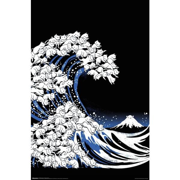 Trends International Tobe Fonseca - Kanagawa Cat W...
